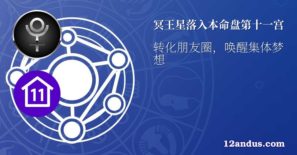 冥王星落入本命盘第十一宫