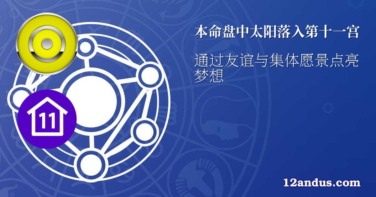 本命盘中太阳落入第十一宫