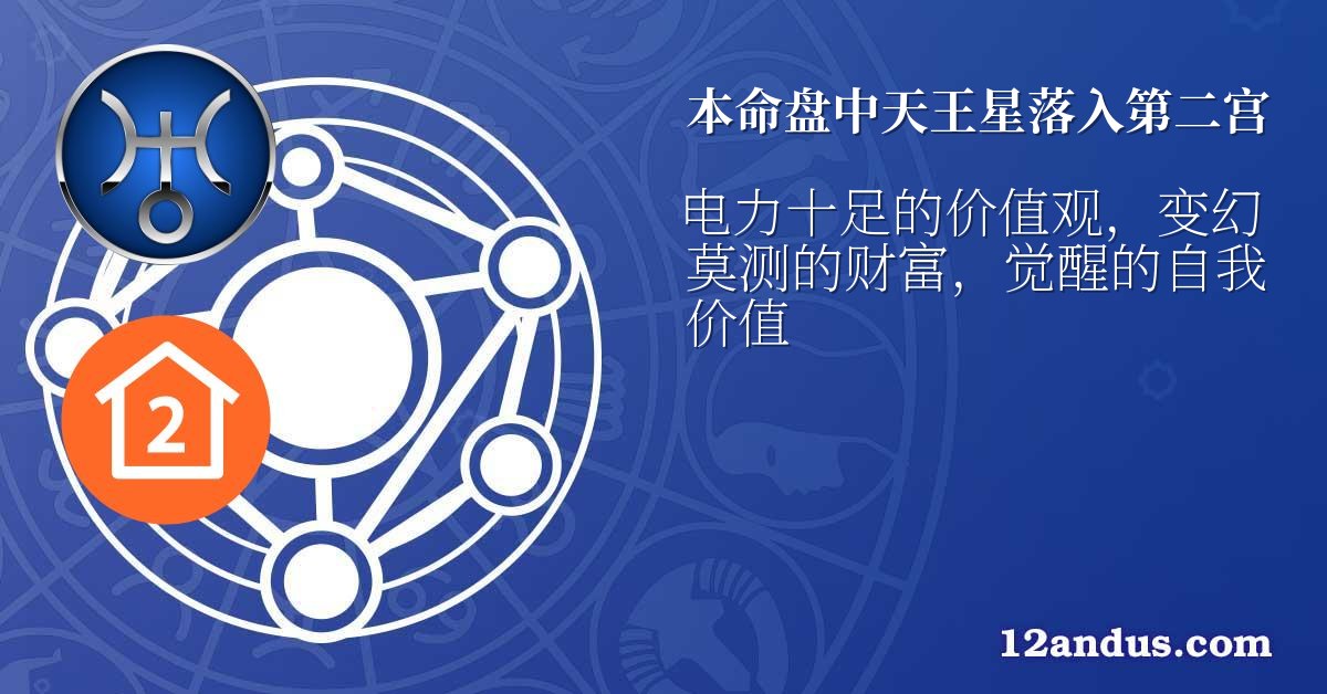 本命盘中天王星落入第二宫