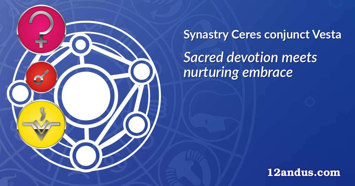 Ceres conjunct Vesta in the synastry chart