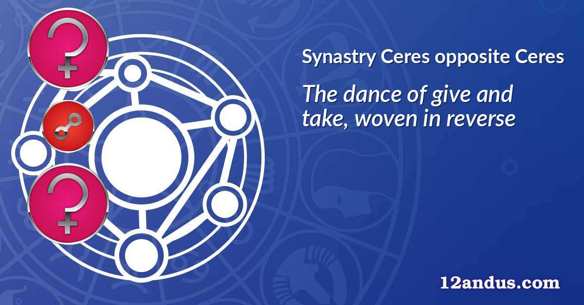 Ceres opposite Ceres in the synastry chart