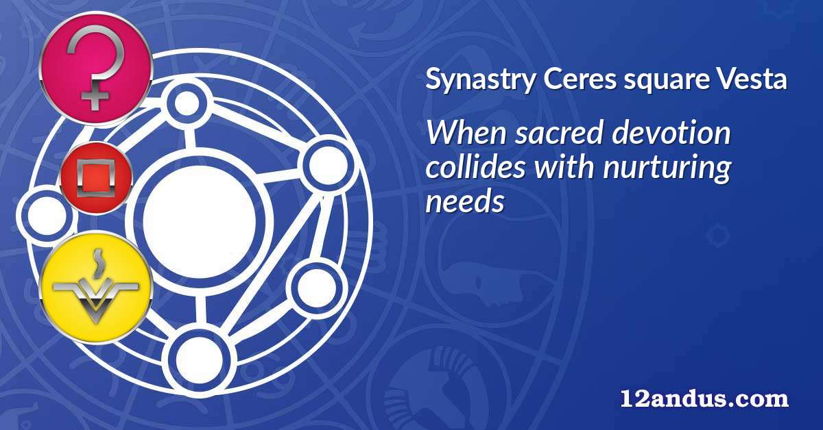 Ceres square Vesta in the synastry chart