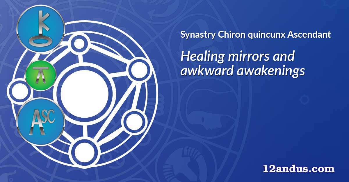 Chiron quincunx Ascendant in the synastry chart