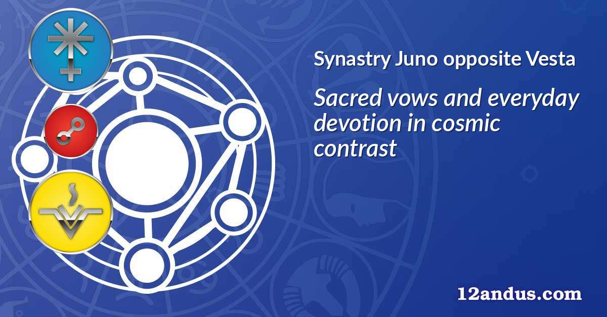 Juno opposite Vesta in the synastry chart
