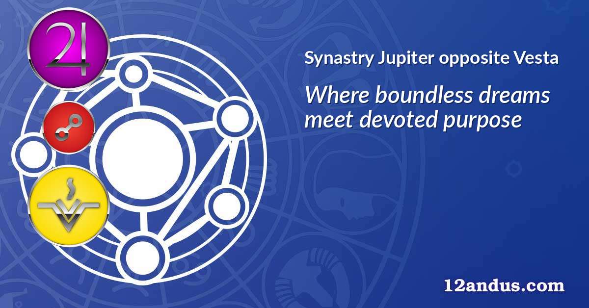 Jupiter opposite Vesta in the synastry chart