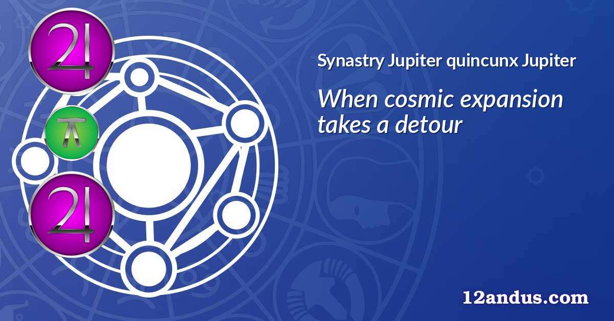 Jupiter quincunx Jupiter in the synastry chart