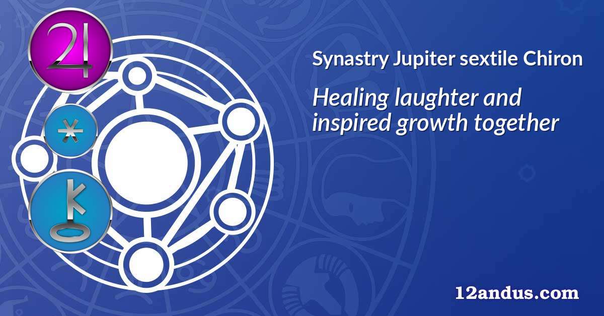 Jupiter sextile Chiron in the synastry chart