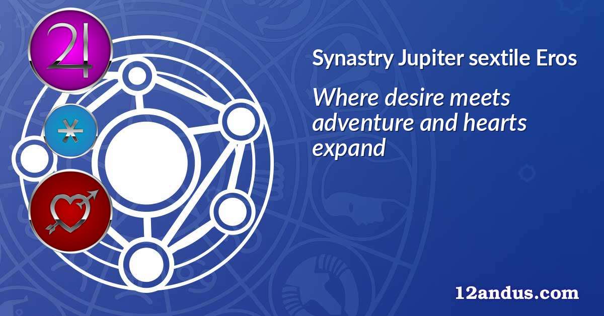Jupiter sextile Eros in the synastry chart