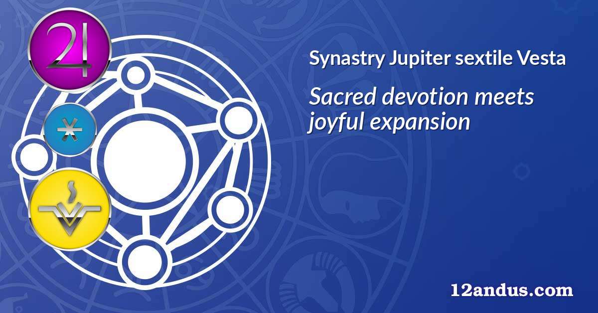 Jupiter sextile Vesta in the synastry chart