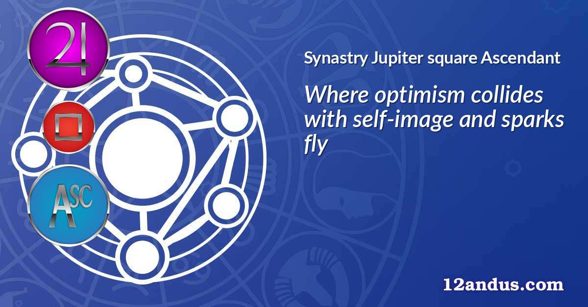 Jupiter square Ascendant in the synastry chart