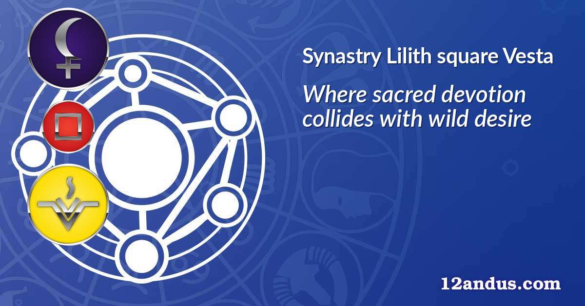 Lilith square Vesta in the synastry chart