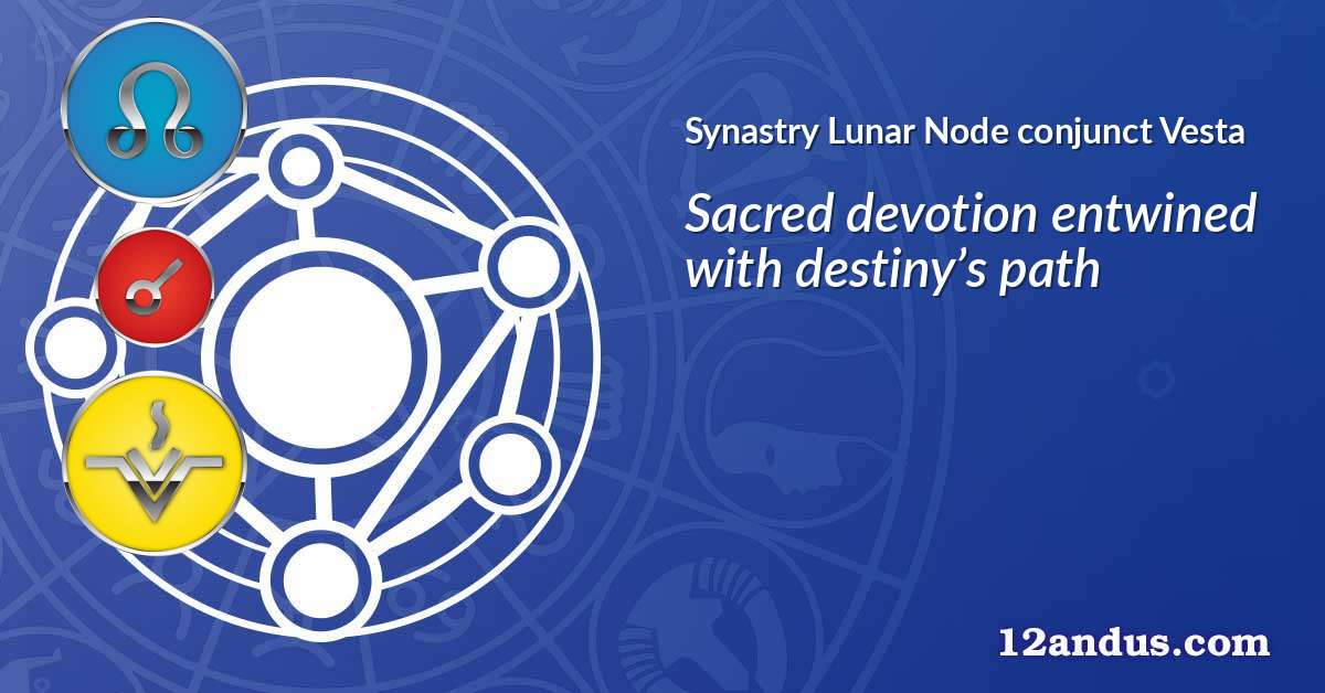 Lunar Node conjunct Vesta in the synastry chart