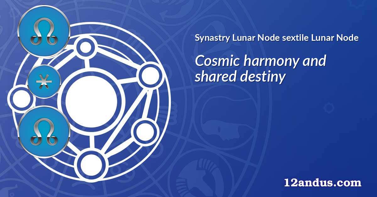 Lunar Node sextile Lunar Node in the synastry chart