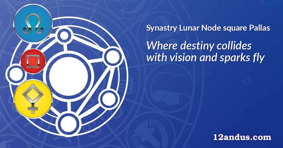 Lunar Node square Pallas in the synastry chart