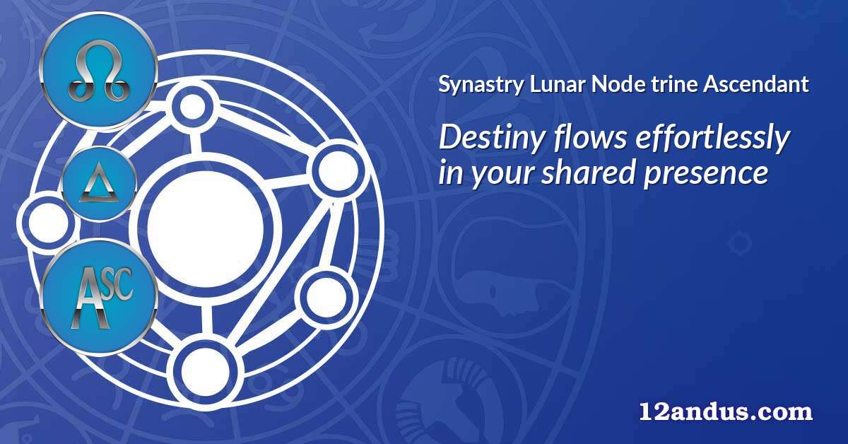 Lunar Node trine Ascendant in the synastry chart