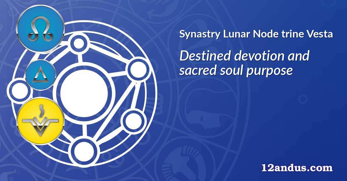 Lunar Node trine Vesta in the synastry chart