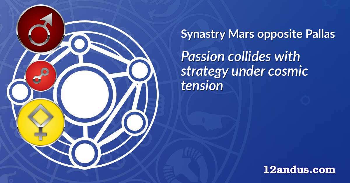 Mars opposite Pallas in the synastry chart