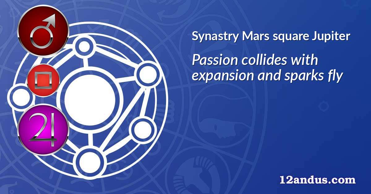 Mars square Jupiter in the synastry chart