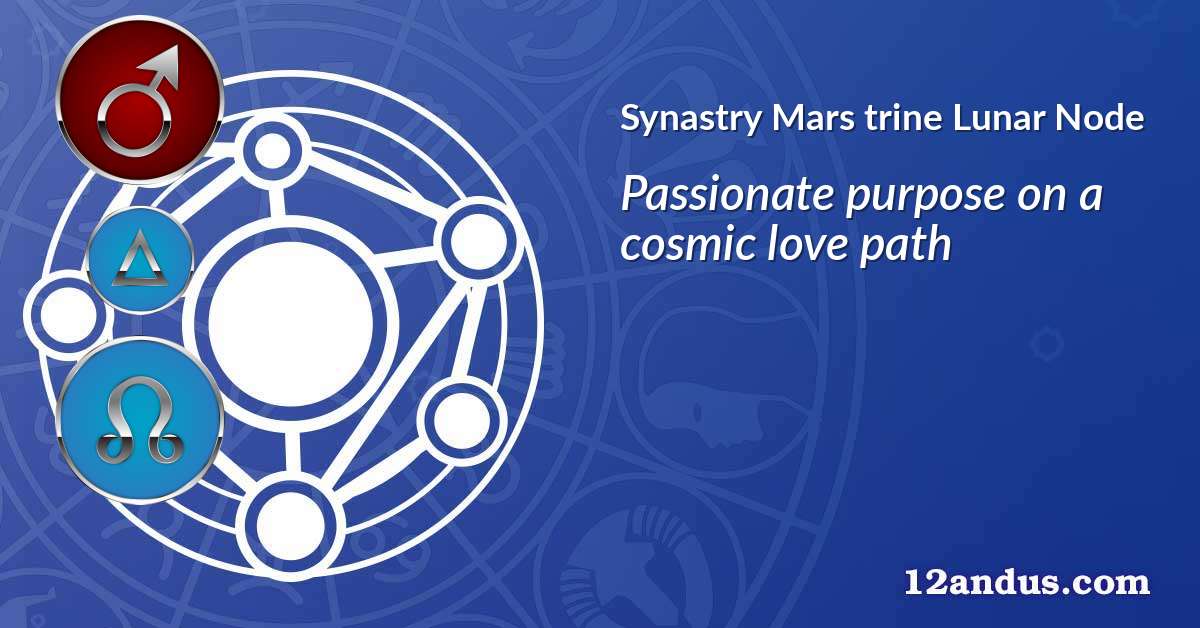 Mars trine Lunar Node in the synastry chart