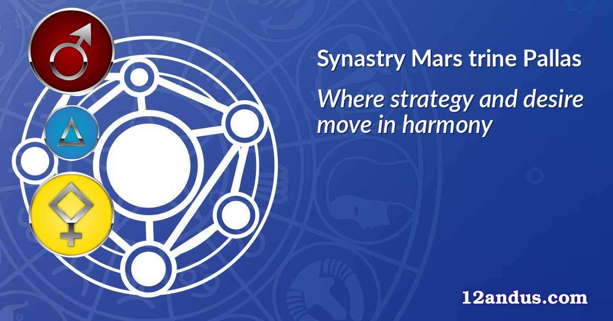 Mars trine Pallas in the synastry chart