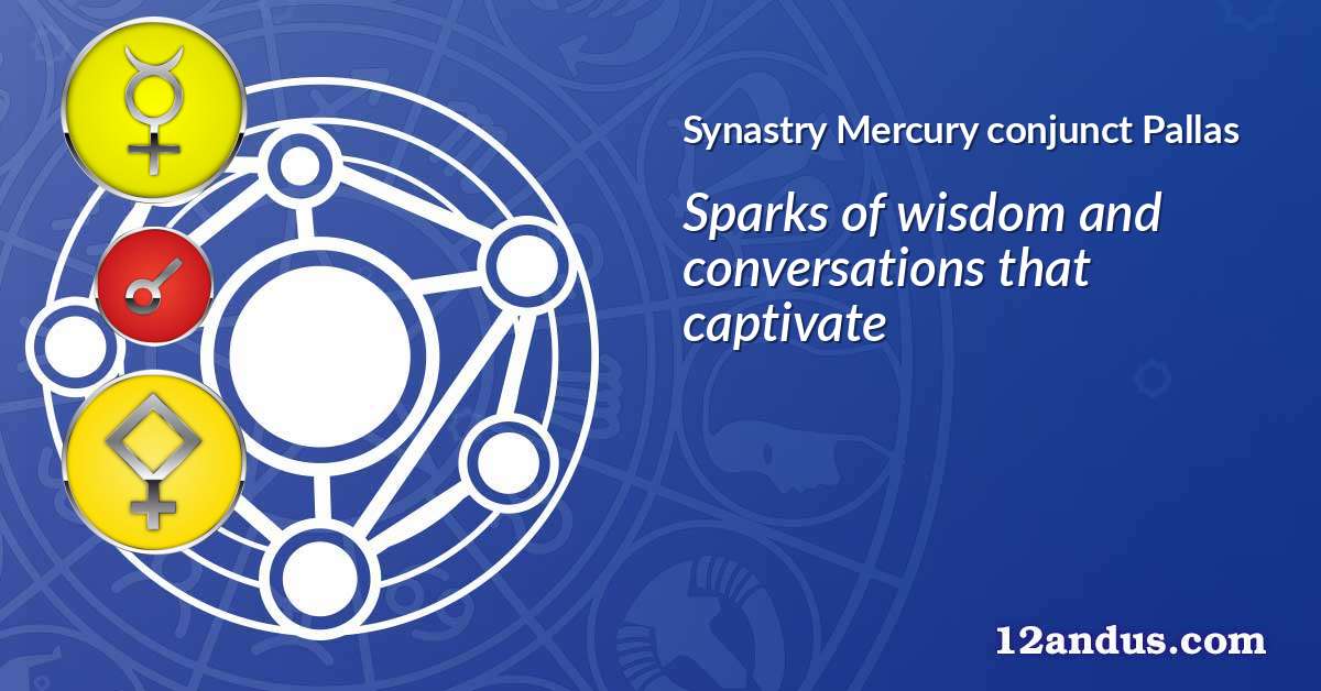 Mercury conjunct Pallas in the synastry chart
