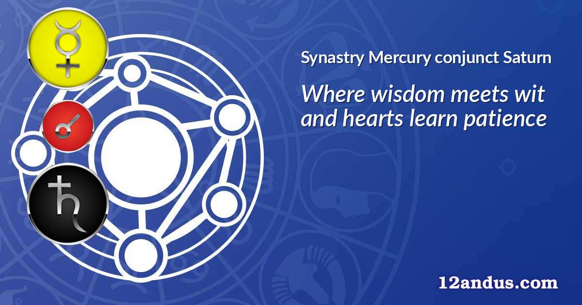 Mercury conjunct Saturn in the synastry chart