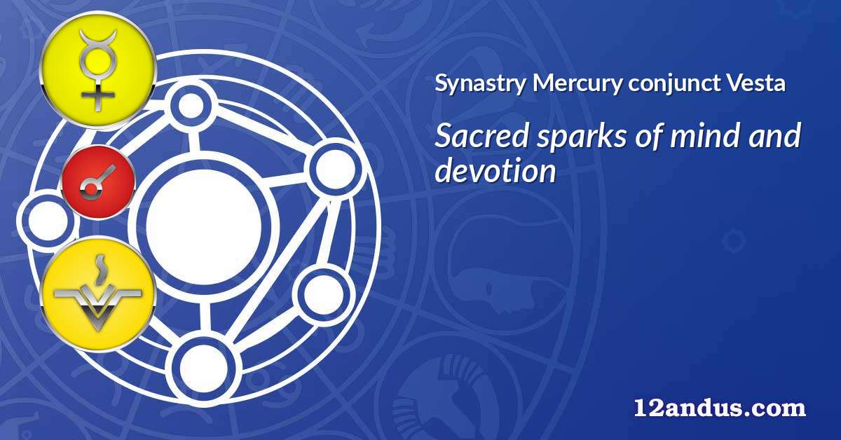 Mercury conjunct Vesta in the synastry chart