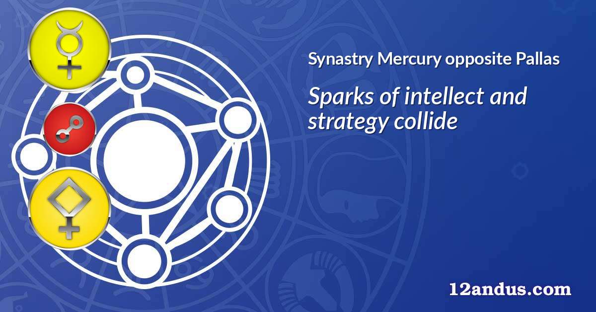 Mercury opposite Pallas in the synastry chart