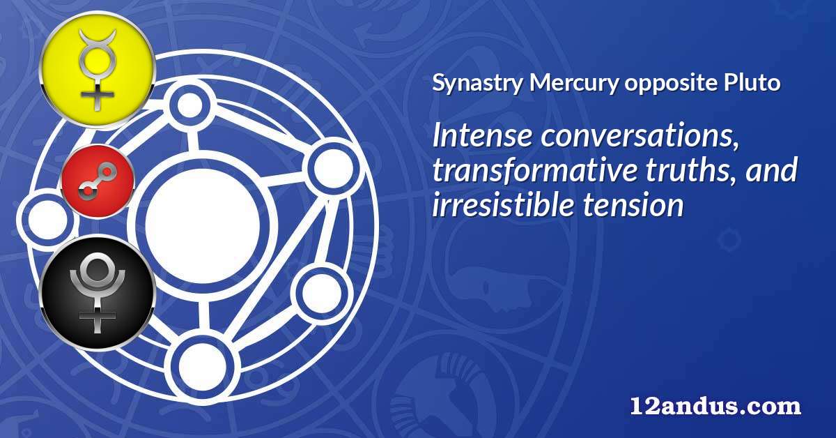 Mercury opposite Pluto in the synastry chart