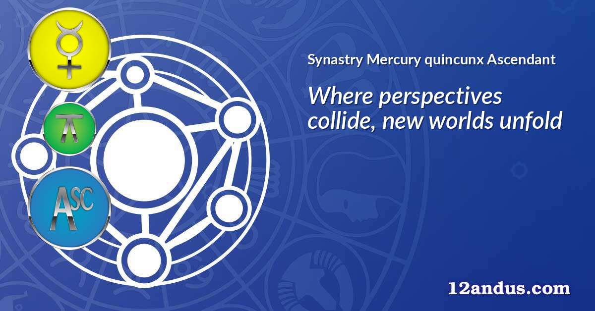 Mercury quincunx Ascendant in the synastry chart