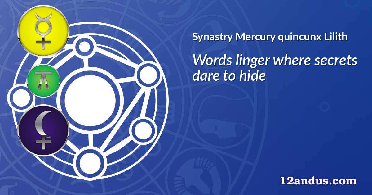 Mercury quincunx Lilith in the synastry chart