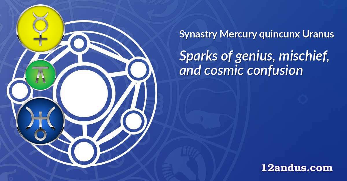 Mercury quincunx Uranus in the synastry chart