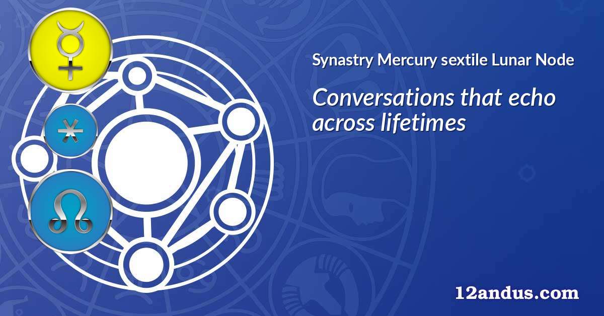 Mercury sextile Lunar Node in the synastry chart