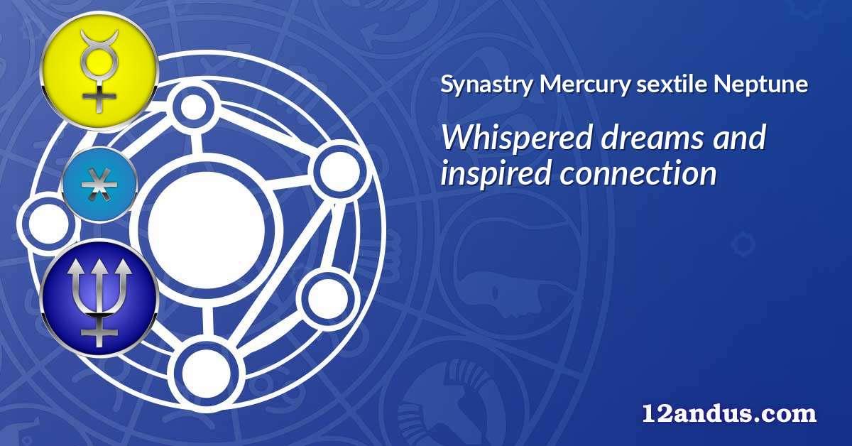 Mercury sextile Neptune in the synastry chart