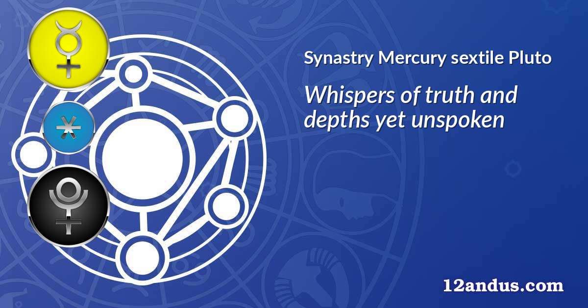 Mercury sextile Pluto in the synastry chart