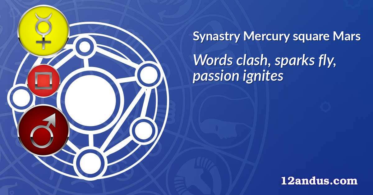 Mercury square Mars in the synastry chart