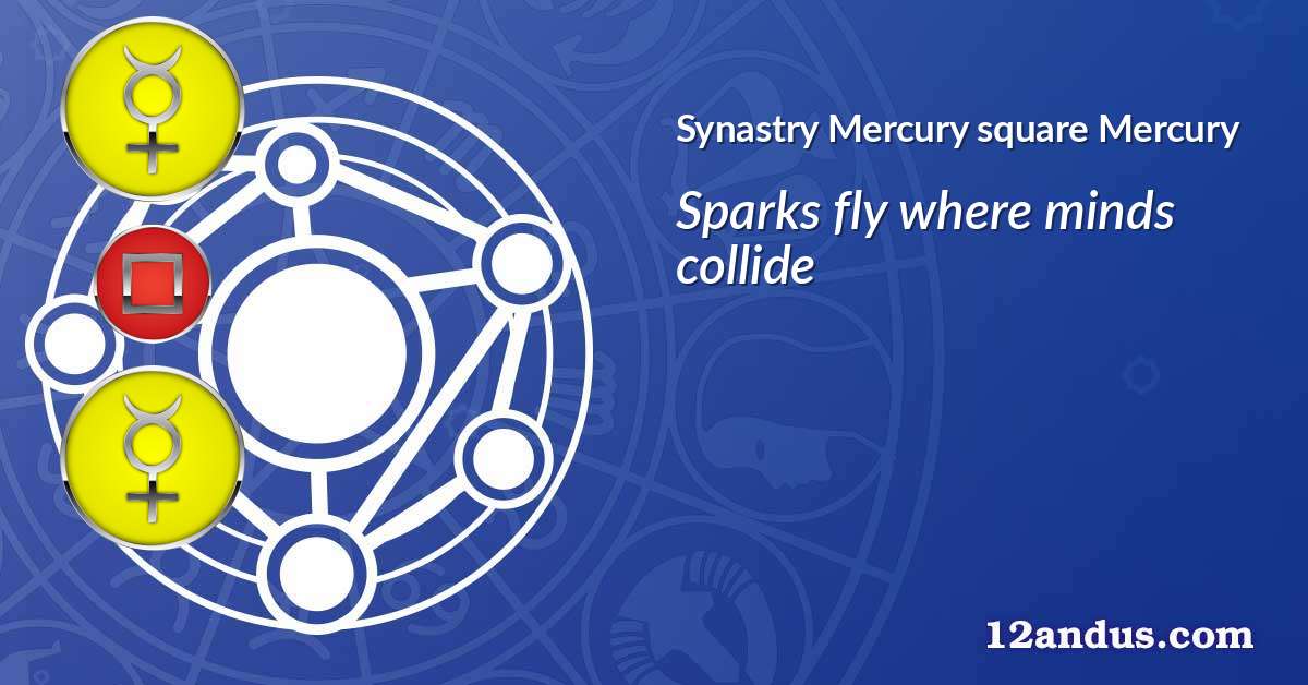 Mercury square Mercury in the synastry chart
