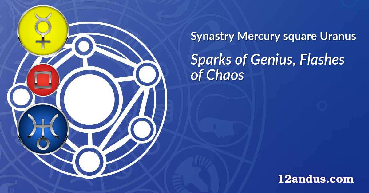Mercury square Uranus in the synastry chart