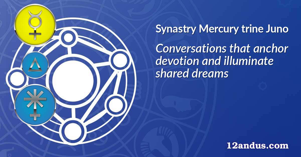 Mercury trine Juno in the synastry chart