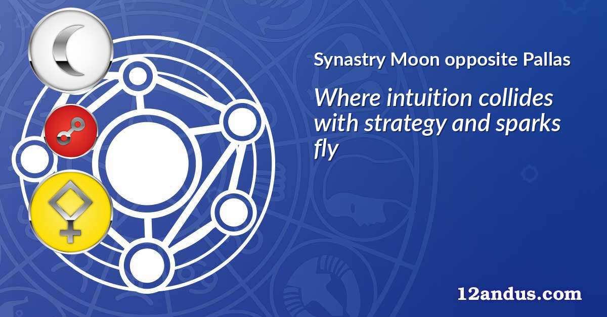 Moon opposite Pallas in the synastry chart