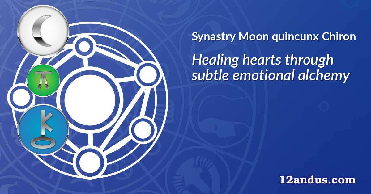 Moon quincunx Chiron in the synastry chart