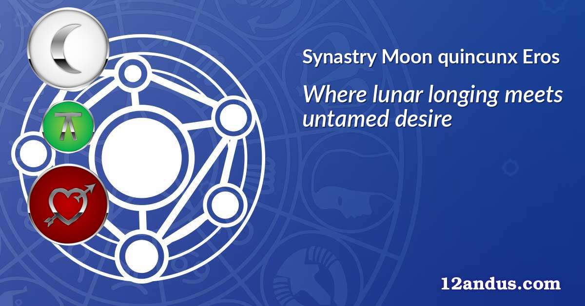 Moon quincunx Eros in the synastry chart
