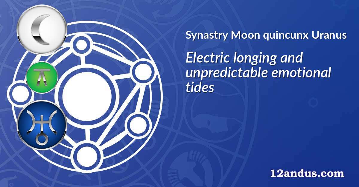 Moon quincunx Uranus in the synastry chart