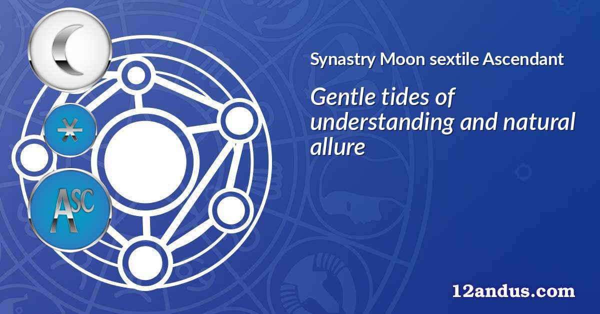 Moon sextile Ascendant in the synastry chart