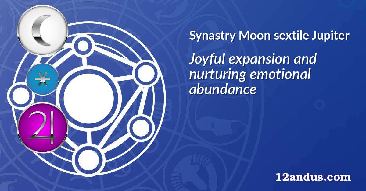 Moon sextile Jupiter in the synastry chart