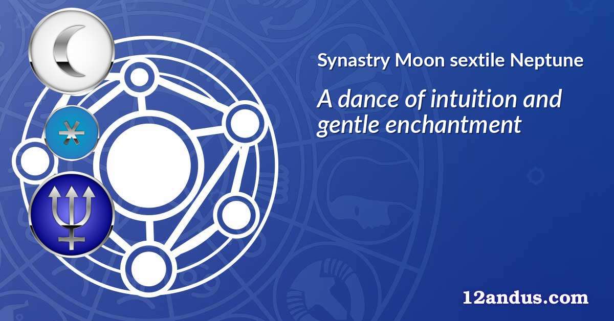 Moon sextile Neptune in the synastry chart