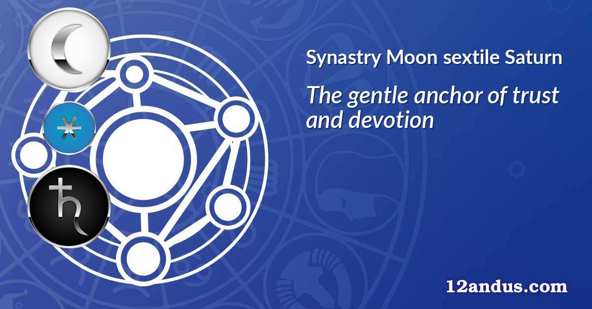 Moon sextile Saturn in the synastry chart