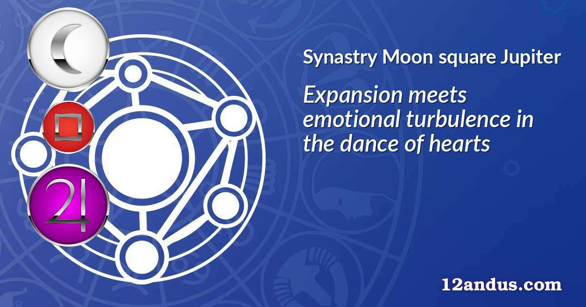 Moon square Jupiter in the synastry chart