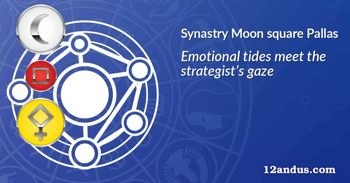 Moon square Pallas in the synastry chart