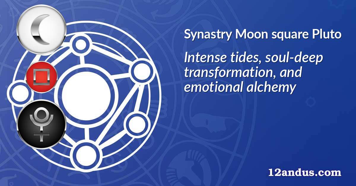 Moon square Pluto in the synastry chart